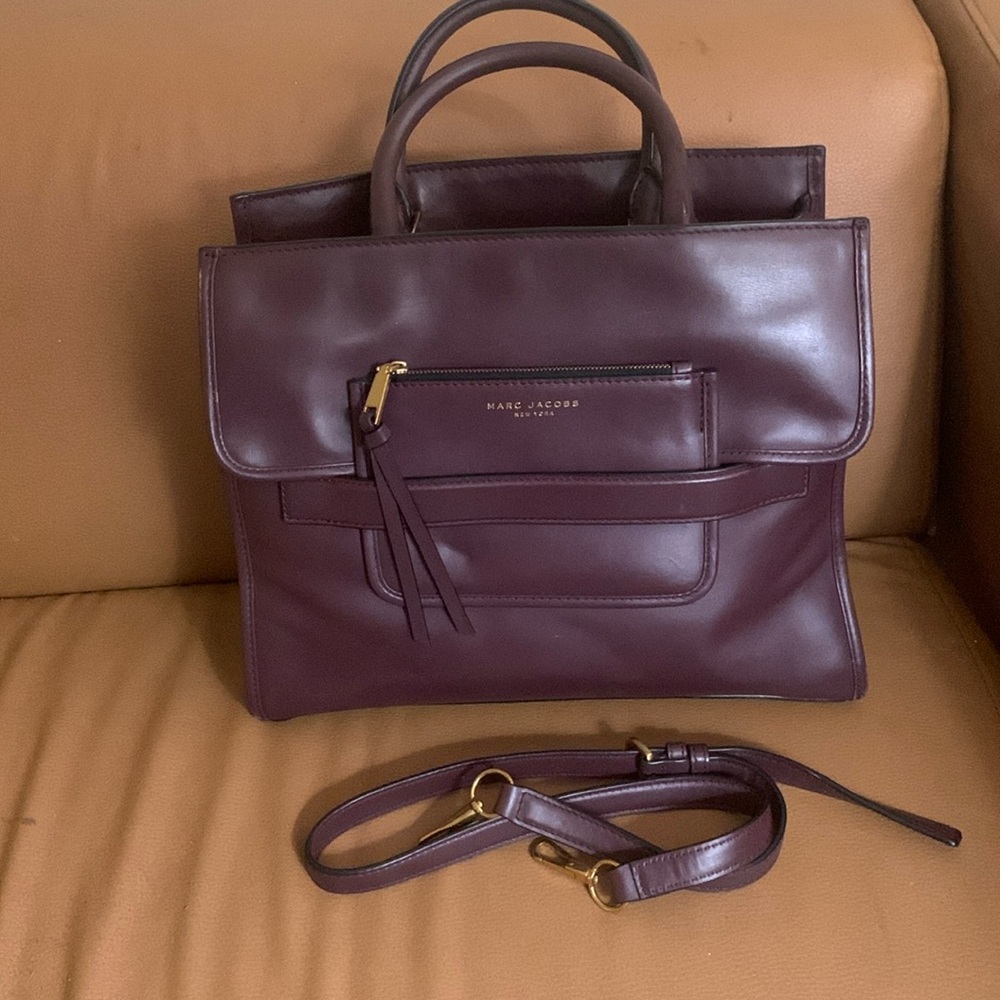 Marc Jacob’s Merlot Leather Shoulder Strap/ Satchel